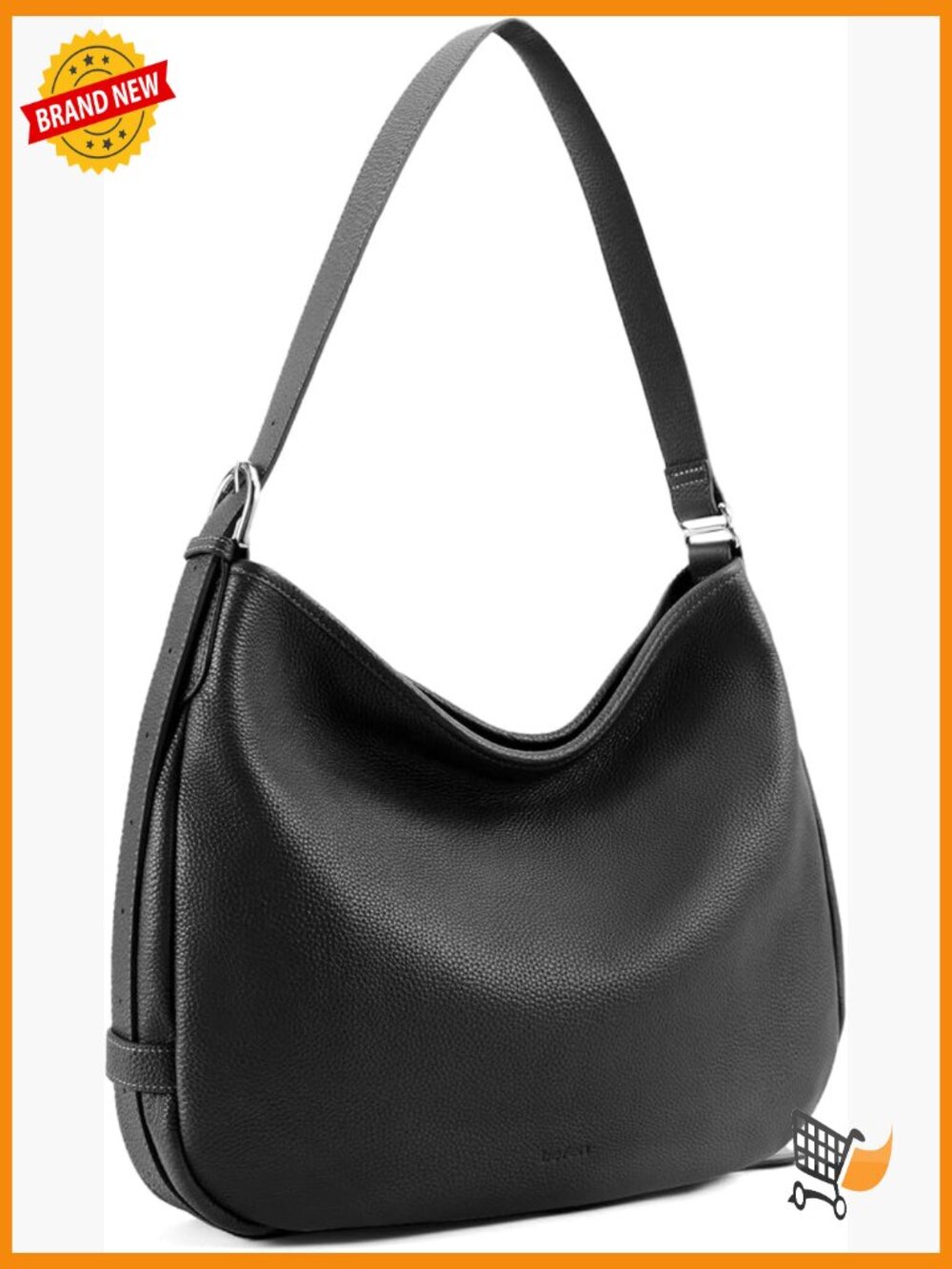 Genuine Leather Slouchy Hobo Bag Crossbody Shoulder Purse Soft Adjustable Strap